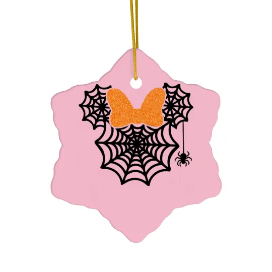 Minnie Mouse Spider Web Halloween Ceramic Ornaments, Disney Halloween Ceramic Ornaments, Minnie Mouse Halloween Ceramic Ornaments, Mickey Halloween Ceramic Ornaments,Halloween Spider Web Ceramic Ornaments