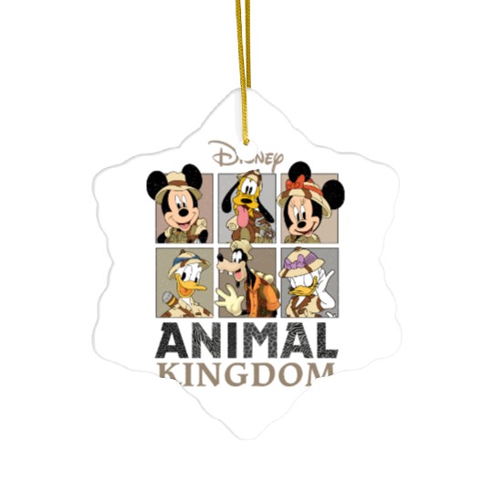 Disney Mickey Safari  Ceramic Ornaments, Retro Disney Animal Kingdom Mickey Ceramic Ornaments