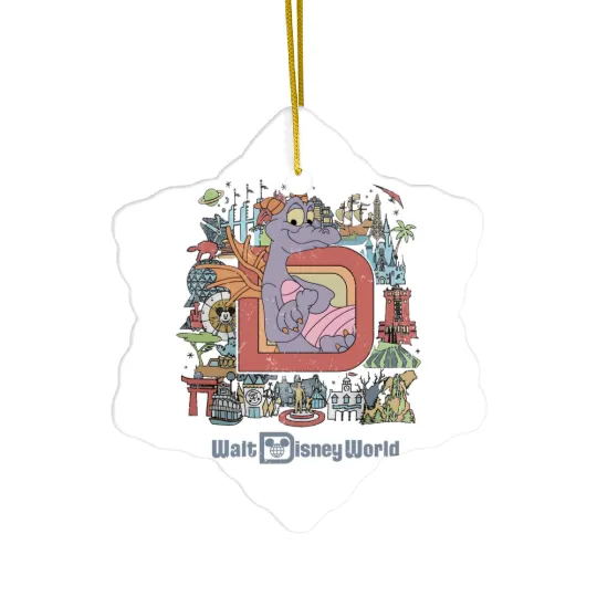 Disney Epcot Figment Ceramic Ornaments, Disney Figment Ceramic Ornaments