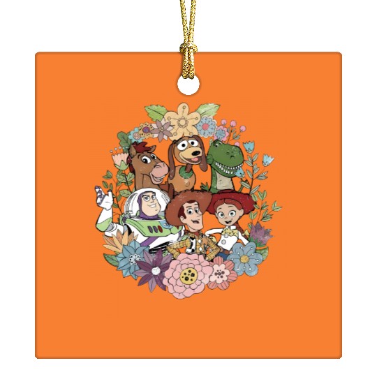 Floral Toy Story Characters Ceramic Ornaments, Disney Toy Story Ceramic Ornaments
