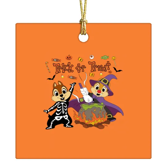 chip and dale Ceramic Ornaments, chip and dale halloween, disney chip and dale halloween Ceramic Ornaments, chip and dale, halloween Ceramic Ornaments, , 121644