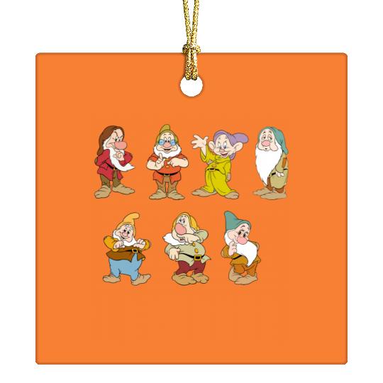 Disney Seven Dwarfs Ceramic Ornaments, Snow White and Seven Dwarfs Ceramic Ornaments