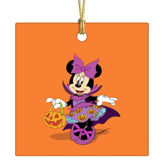 Minnie Disney Halloween Ceramic Ornaments, Disney Halloween Ceramic Ornaments
