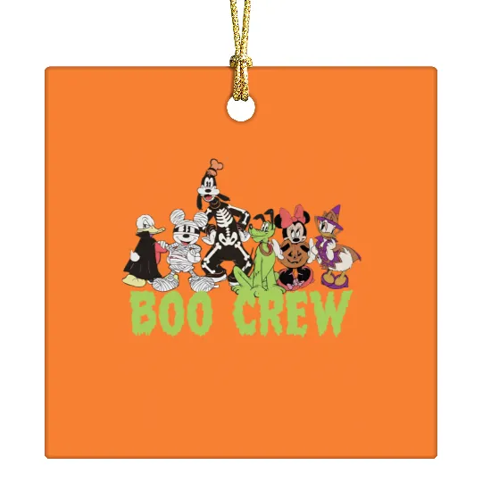 Mickey and Friends Boo Crew Halloween Ceramic Ornaments, Disney Skeleton Mummy Ceramic Ornaments