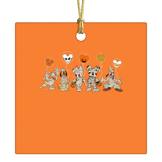 Disney Halloween Skeleton Ceramic Ornaments, Disney Halloween Matching Ceramic Ornaments, Disney Balloon