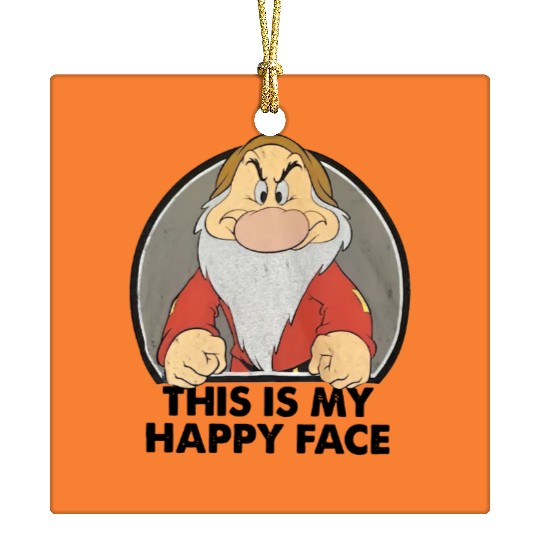 Disney Snow White Grumpy  Ceramic Ornaments, Funny Grumpy Seven Dwarfs Ceramic Ornaments,  Disneyland Vacation 2024 Trip Ceramic Ornaments