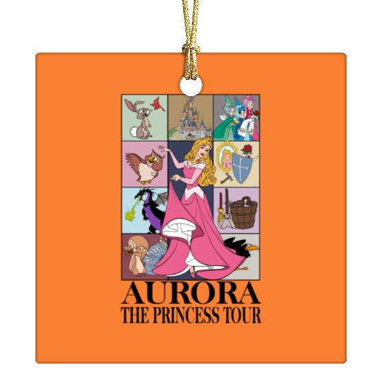 Disney Aurora The Princess Tour Ceramic Ornaments, Disneyland Princess Tour Ceramic Ornaments