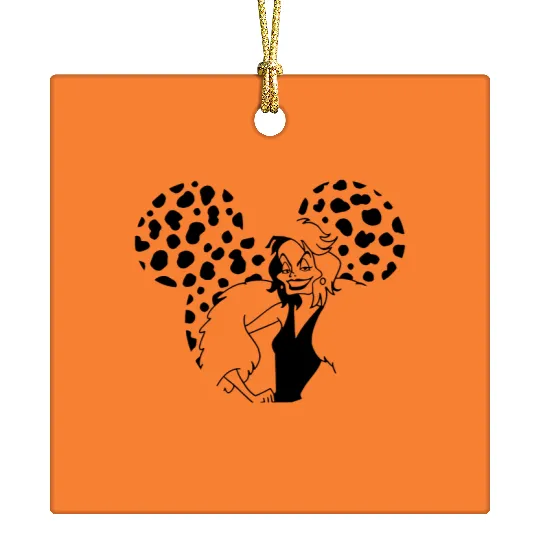 Disney 101 Dalmatians Villains Cruella Ceramic Ornaments