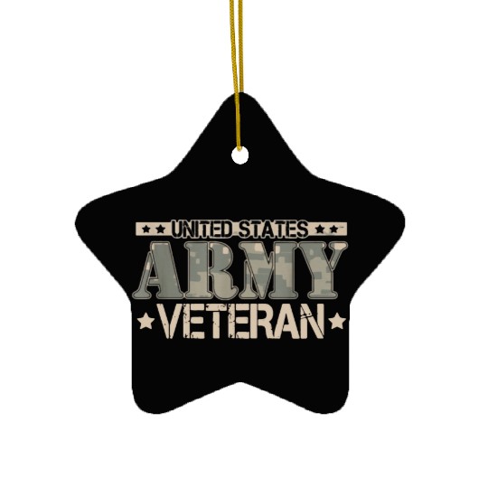 Army Veteran Ceramic Ornaments