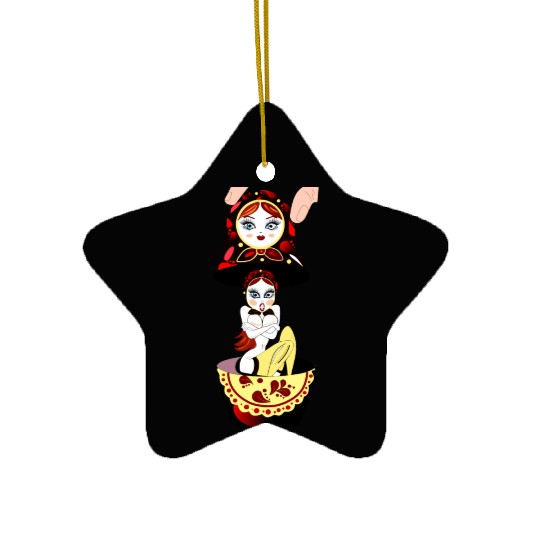 Surprise Russian Doll Ceramic Ornaments