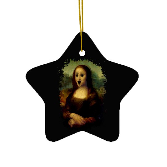 Haunted Mona Lisa Ceramic Ornaments