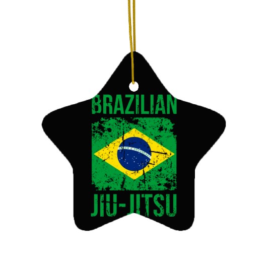 BJJ Brazilian Jiu Jitsu Flag Martial Arts Ceramic Ornaments