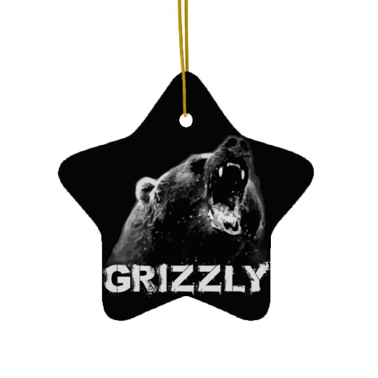 Grizzly Bear Ceramic Ornaments