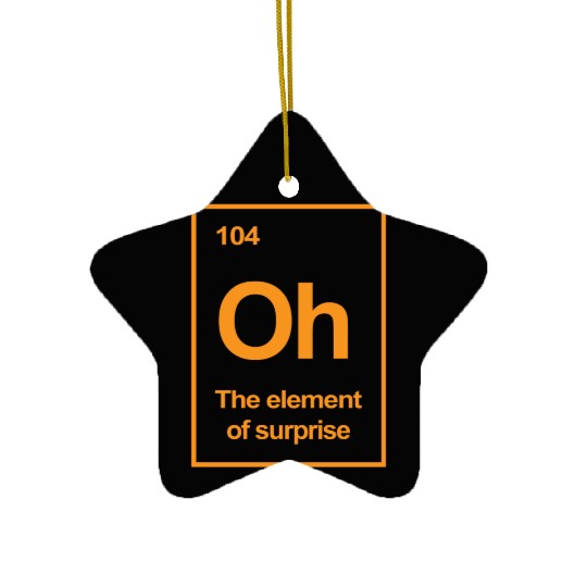Oh, The Element of Surprise Ceramic Ornaments