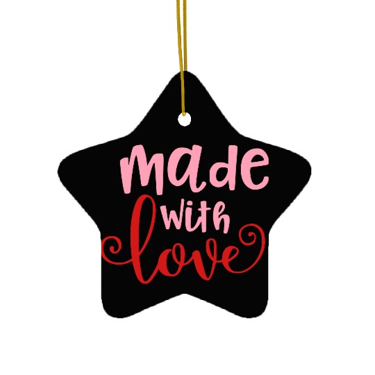 Made With Love Baby Infant Valentine Ceramic Ornaments