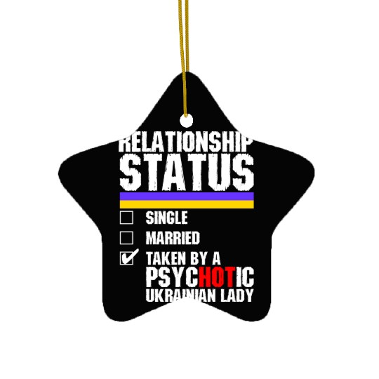 Psychotic Ukrainian Lady Ceramic Ornaments