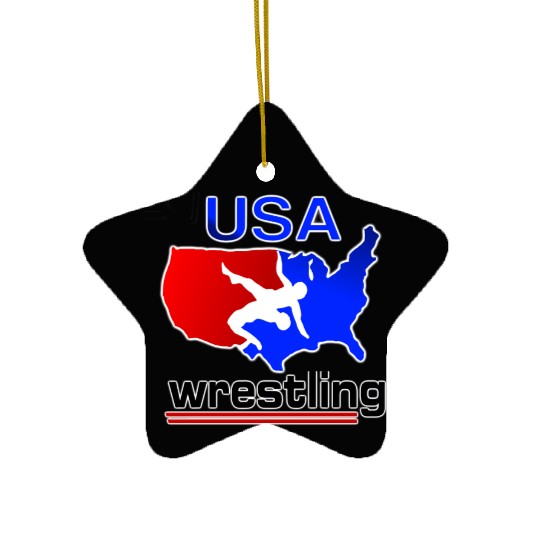 Team USA Wrestling Ceramic Ornaments