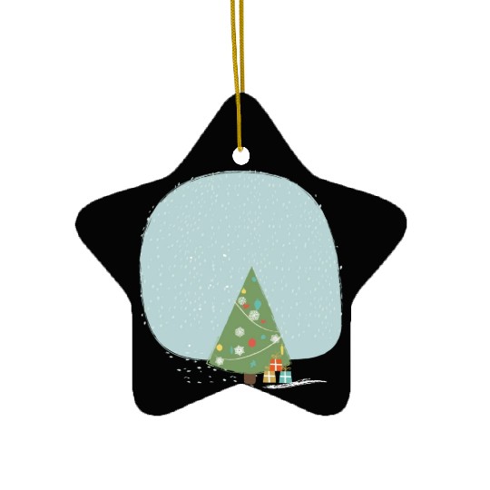 Snowflakes christmas tree Ceramic Ornaments