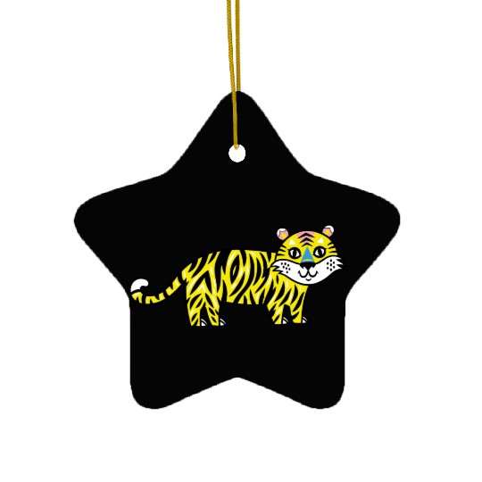 Tiger Kid Ceramic Ornaments