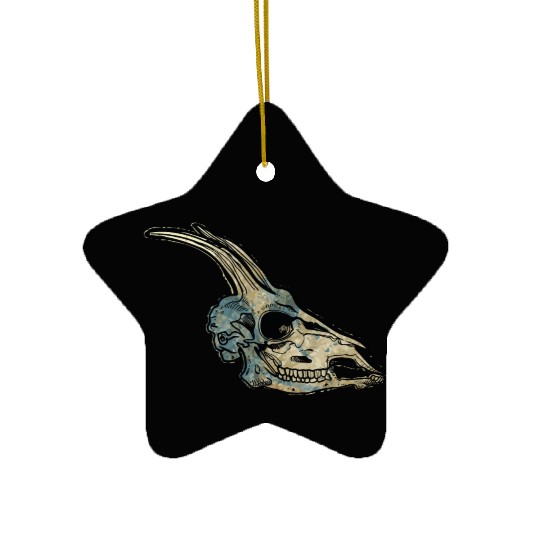 Capricorn skull Ceramic Ornaments