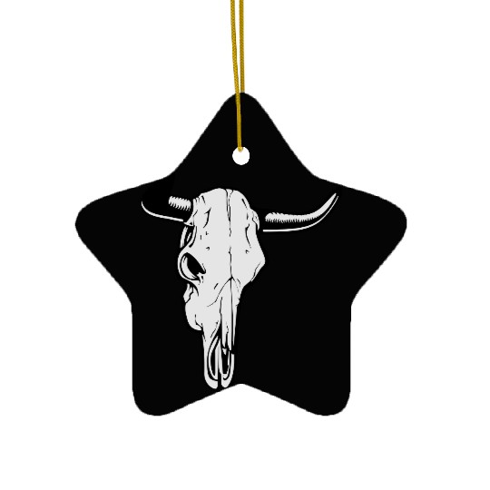 buffalo skull Ceramic Ornaments