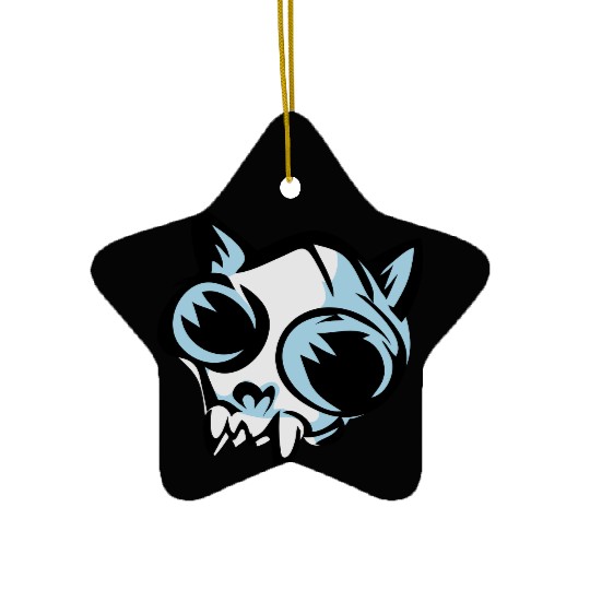 cat skull Ceramic Ornaments