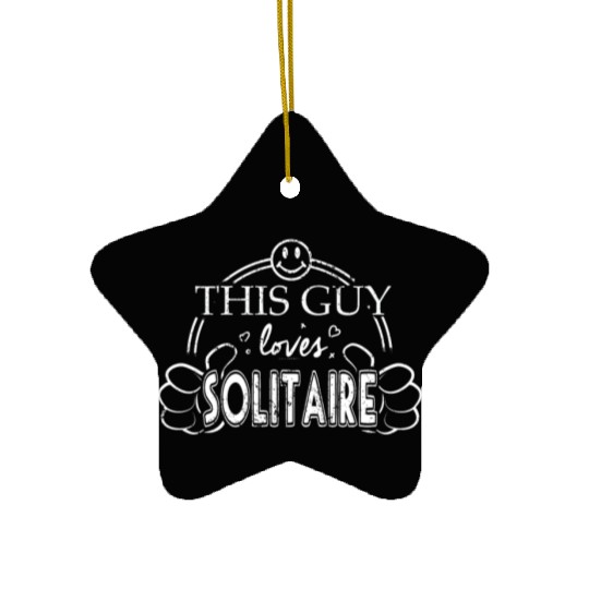Guy Loves Solitaire Ceramic Ornaments