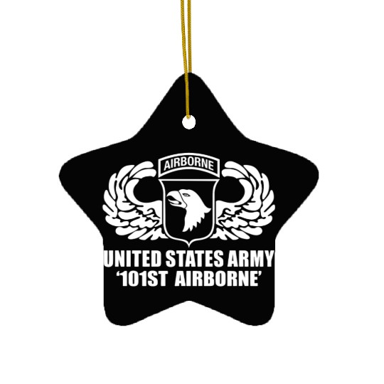 US Army 101st Airborne Wing Ceramic Ornaments