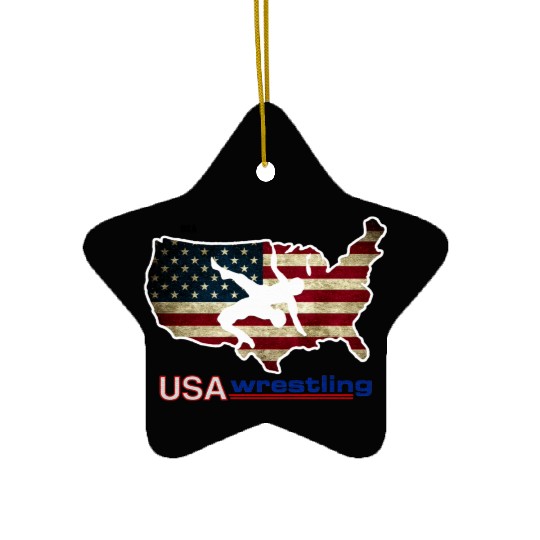 USA Wrestling Ceramic Ornaments