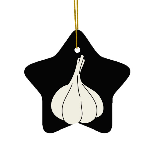 garlic knoblauch veggie vegetable gemuese2 Ceramic Ornaments