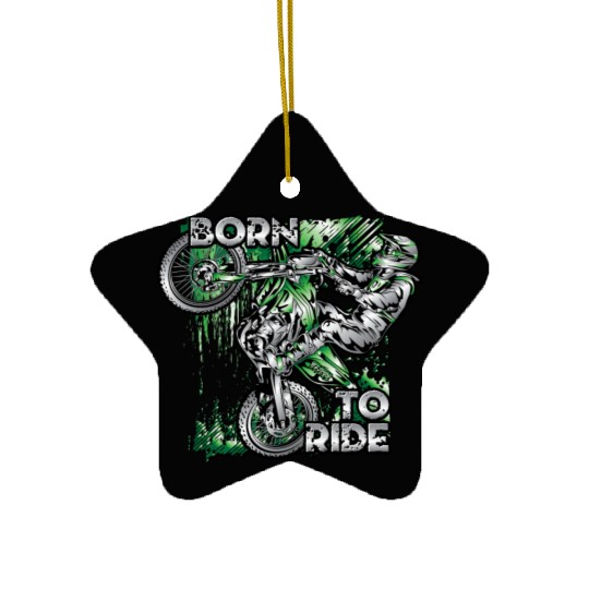 Supercross Born To Ride Ceramic Ornaments