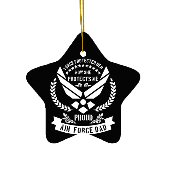 Proud Air Force Dad - USA military Ceramic Ornaments