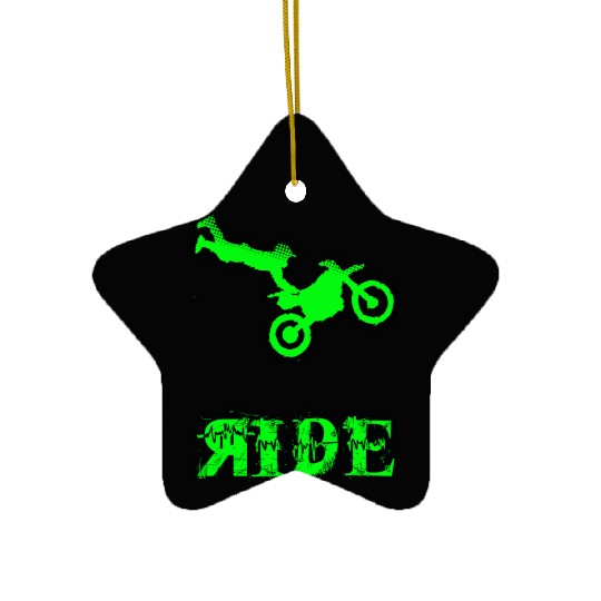 RIDE Motocross design Ceramic Ornaments