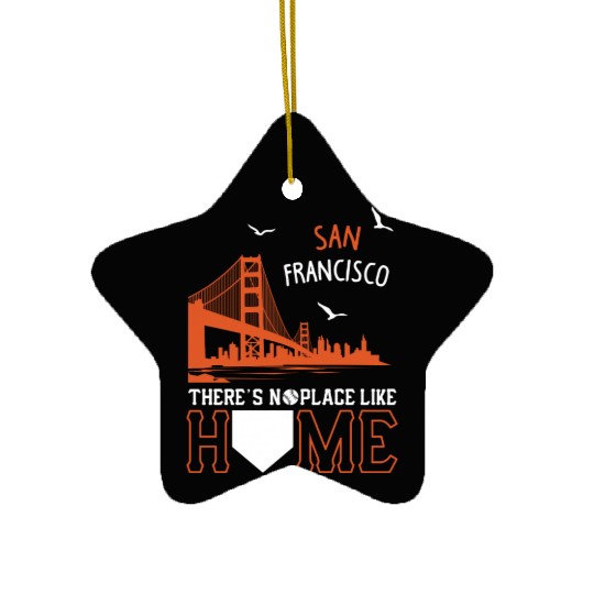Baseball - san francisco my home Ceramic Ornaments