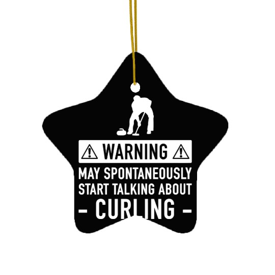 Movie - funny curling for men or women Ceramic Ornaments