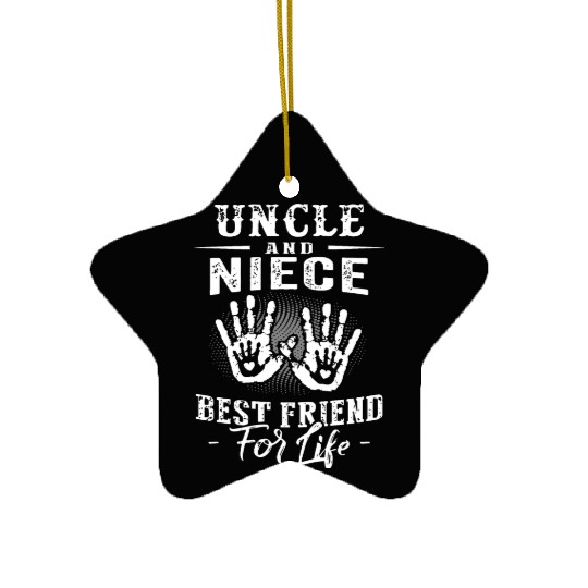 uncle and niece best friend Ceramic Ornaments