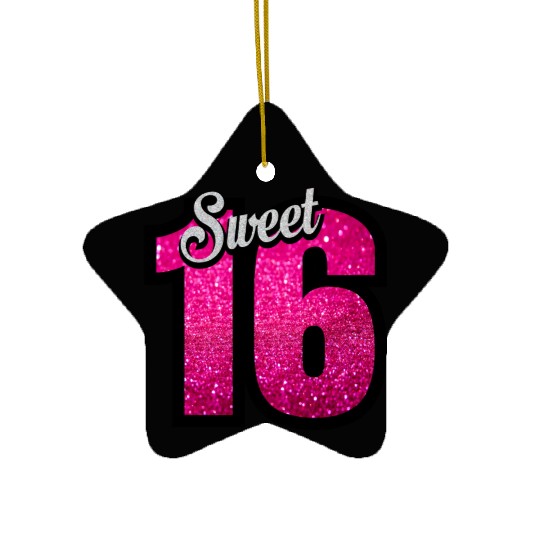 sweet sixteen birthday Ceramic Ornaments