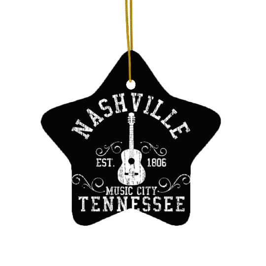 Nashville Tennessee - Country Music City Gift Ceramic Ornaments