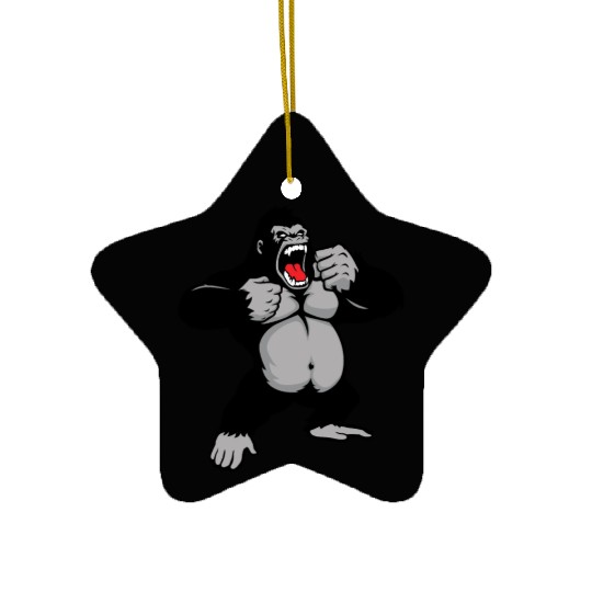 Gorilla Standing, Gorilla Face, Monkey, Ape, Ceramic Ornaments