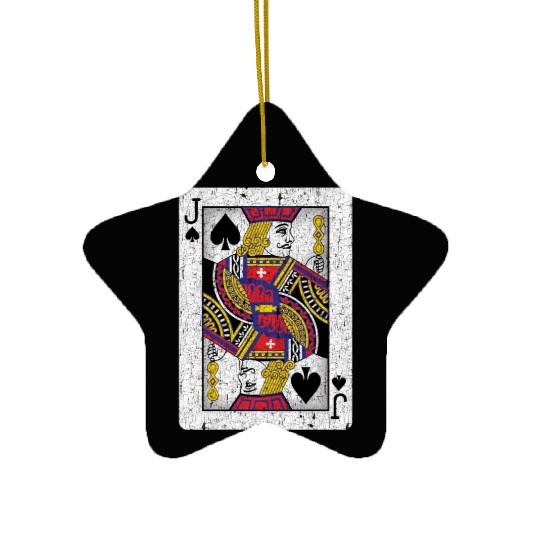 jack of spades playing card Ceramic Ornaments