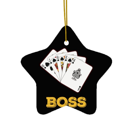 Boss Jack Queen King Ace Funny Gift Ceramic Ornaments