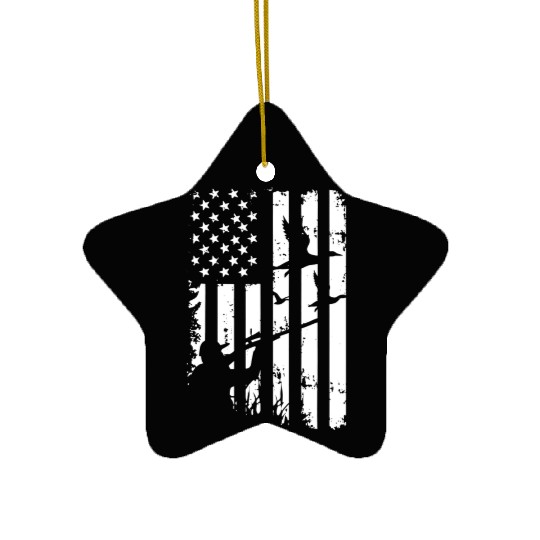 USA Duck Hunting American Hunters Hunt Gifts Ceramic Ornaments