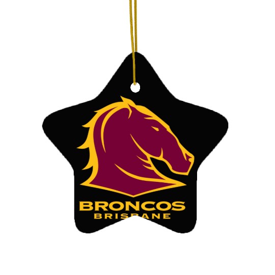 BRISBANE BRONCOS NRL TEAM LOGO PET TANK CAT OR DOG Ceramic Ornaments
