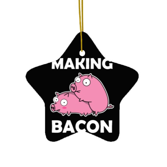 Making Bacon Pigs sx Farmer Funny Gift Piglet Ceramic Ornaments