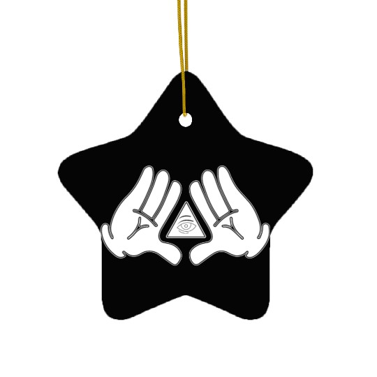 Funny Hova Illuminati Free Mason Secret Society Te Ceramic Ornaments
