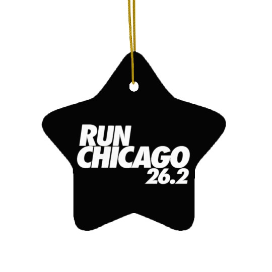run chicago Ceramic Ornaments