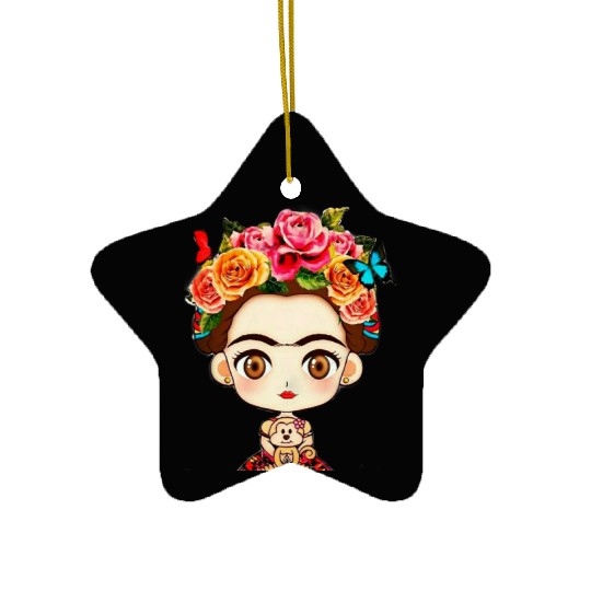 FRIDA KAHLO woman Ceramic Ornaments