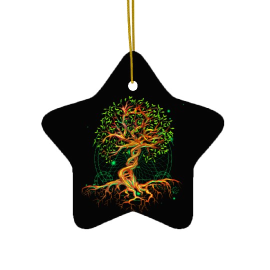 DNA Tree of Life Genetics Colorful Biology Science Ceramic Ornaments