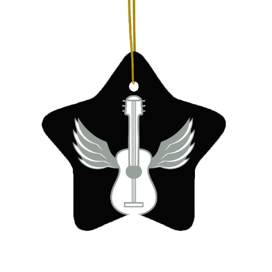 wings fly angel sky cool guitar learn play song co Ceramic Ornaments