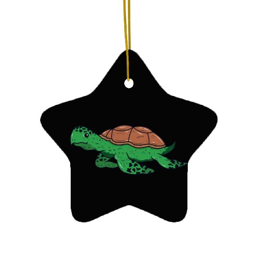 Animal turtle reptile wildlife funny vector image Ceramic Ornaments